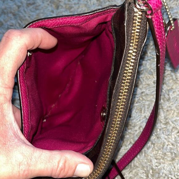 Coach Signature Crossbody Bag F35940 Brown & Pink Ruby - Picture 4 of 15